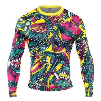 कस्टम रैश गार्ड - पुरुषों और महिलाओं के लिए निजीकृत यूवी प्रोटेक्शन रैश गार्ड